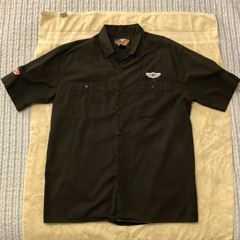 Harley 100th anniversary 2003 button down shirt, men’s medium